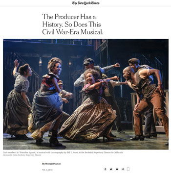 The New York Times - The Producer Has a History. So Does This Civil War-Era Musical.