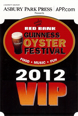 Red Bank NJ Guinness Oyster Festival All Access Pass