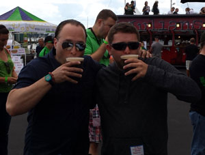 8/23/2014 Newport, RI Newport Celtic Rock Festival Bearclaw and Andrew having a Guinness