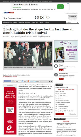9/6/2014 Buffalo News Black 47 to take the stage for the last time at South Buffalo Irish Festival - Gusto - The Buffalo News