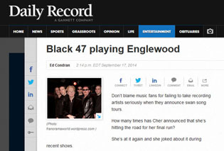 9/17/2014 Daily Record Black 47 playing Englewood