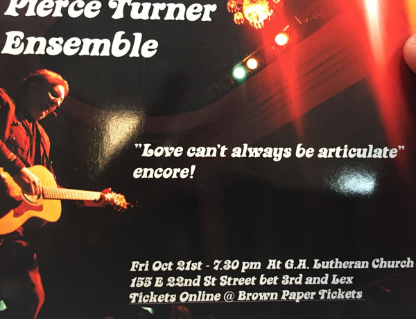 Pierce Turner Ensemble at G. A. Lutheran Church Oct. 21, 2016