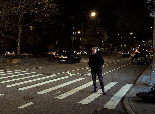 Pierce Turner Looking for a New York cab on Houston Street 2021